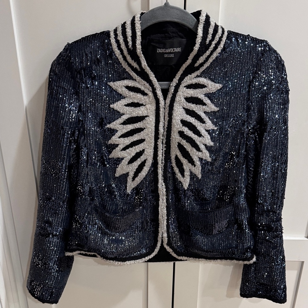 Zadig & Voltaire Vijou Sequin Jacket. Size S